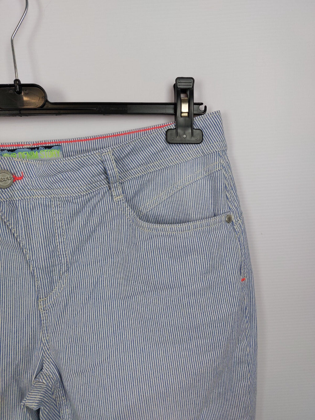 EK4292 Damen Capri Hose von Street One, blau/weiß, Gr. 32/222