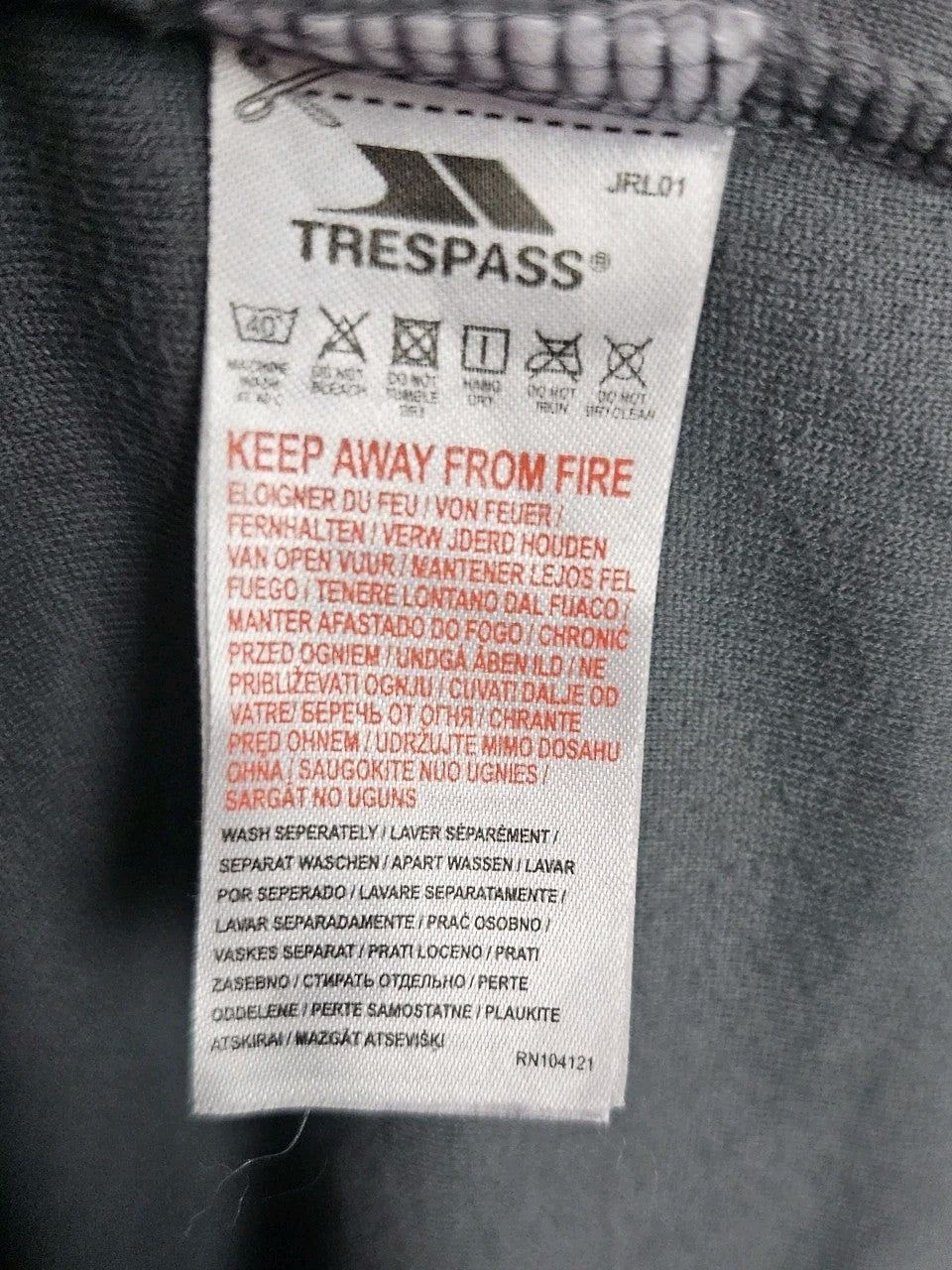 EK9306 Herren Jacke Trespass Gr.L Grau2