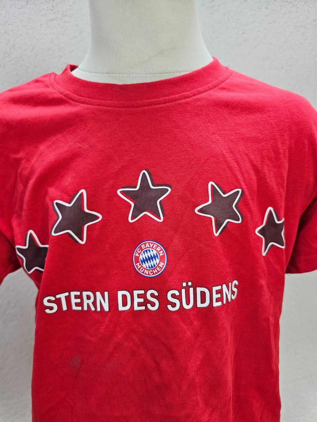 EK6192 Kinder T-Shirt FC Bayern München, rot, Gr. 1281