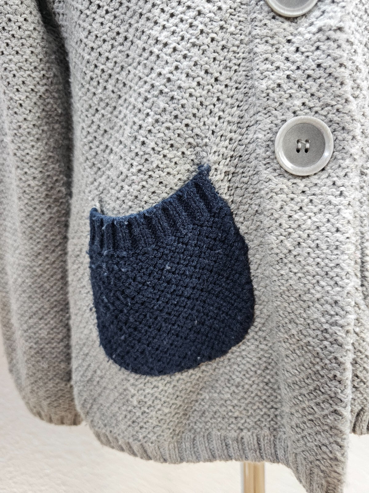 EK5975 Mädchen Strickjacke von Lego, grau, Gr. 1282