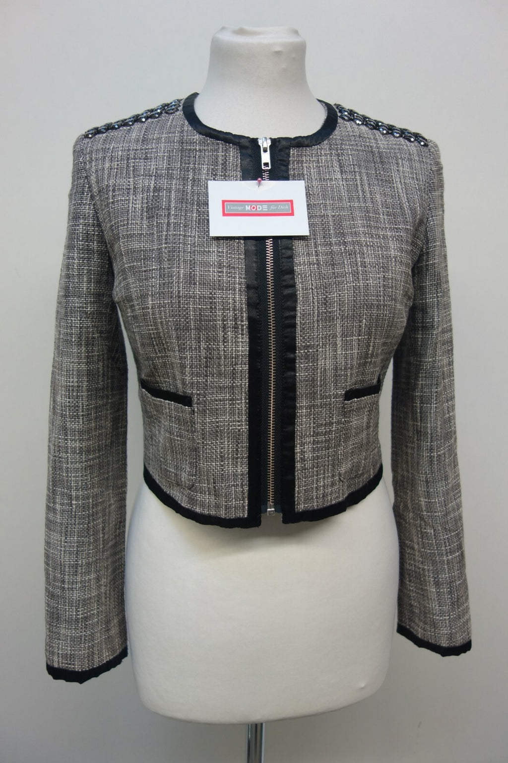 EK1606 Damen Jacke kurz von H&M, grau, Gr. 380
