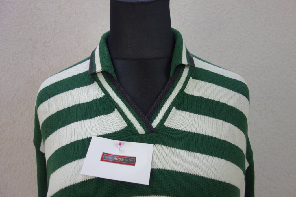 EK1907 Damen Pullover von Red Green, grün/weiß gestreift1