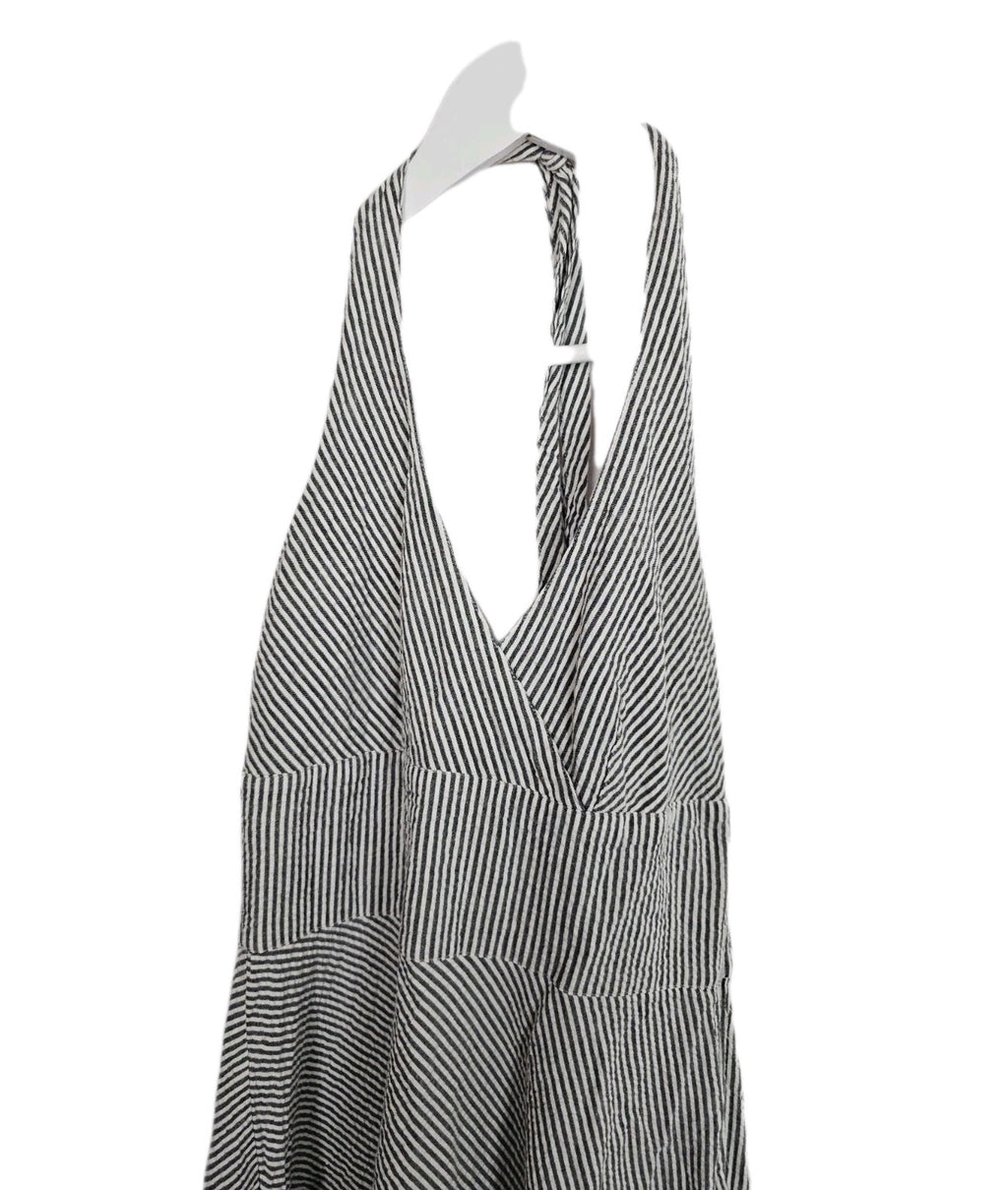 EK9656 Damen Kleid von H&M, grau-weiß, Gr.361