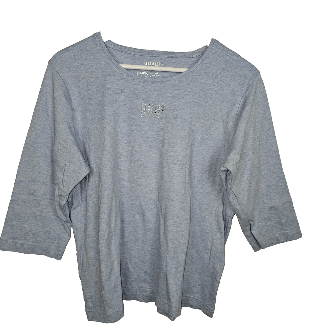 EK7611 Damen T-Shirt von Adagio, blau, Gr.460