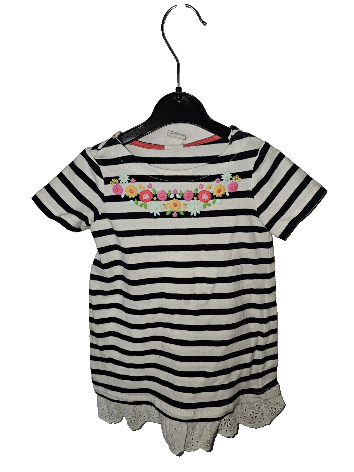 EK3114 mädchen Tshirtkleid von H&M, Weiß, Gr.800