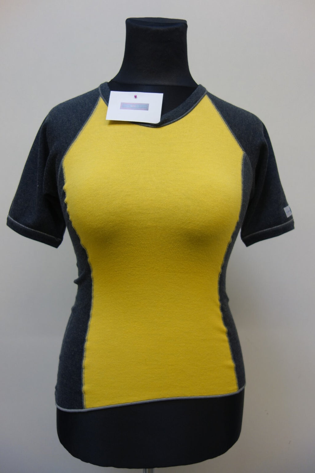 EK3245 Damen Shirt von EnigMatix, grau/gelb, gr. S0