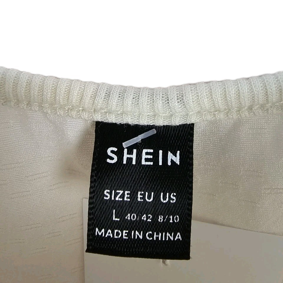 EK10439 Damen Top von Shein, Weiß, Gr. L1