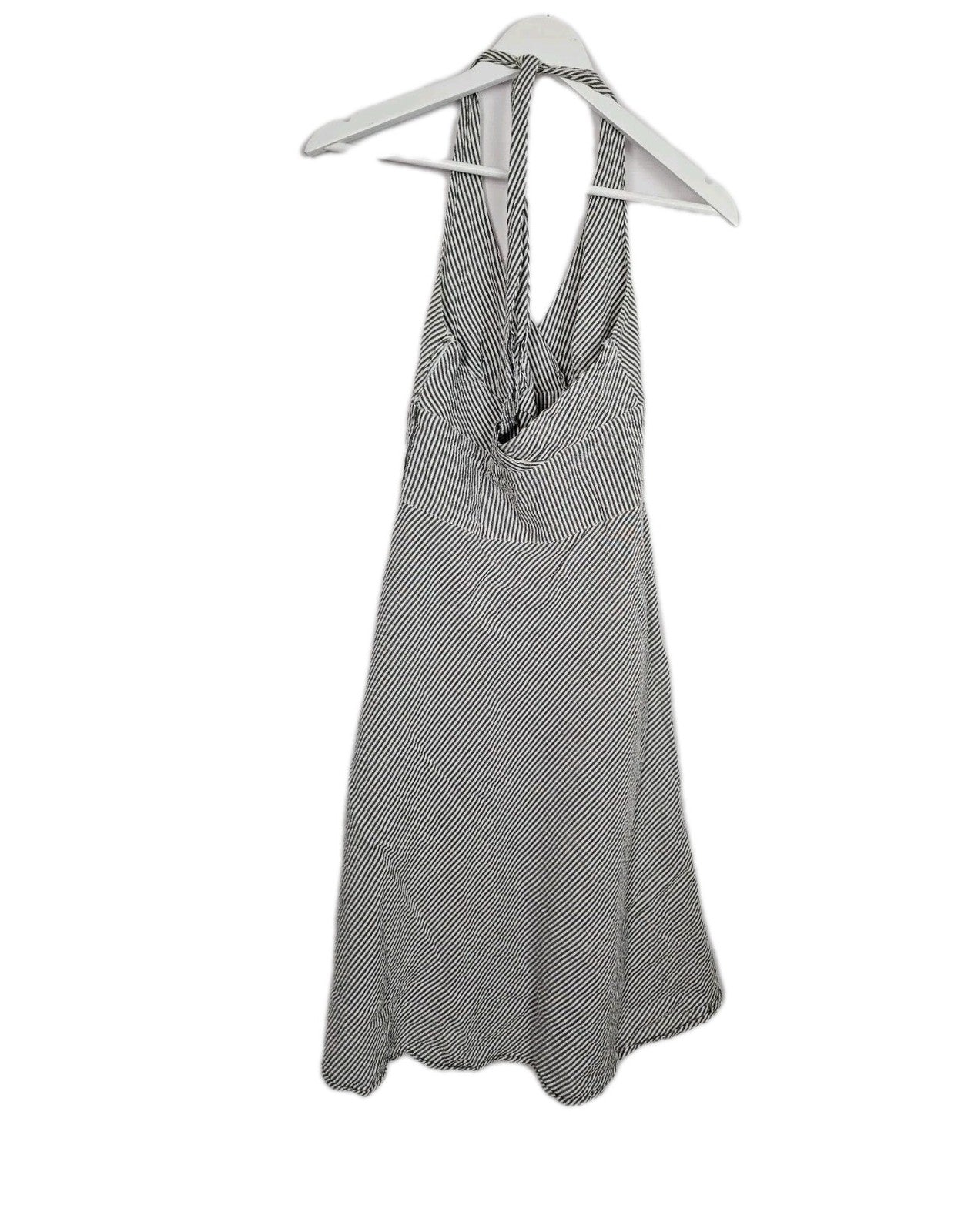 EK9656 Damen Kleid von H&M, grau-weiß, Gr.362