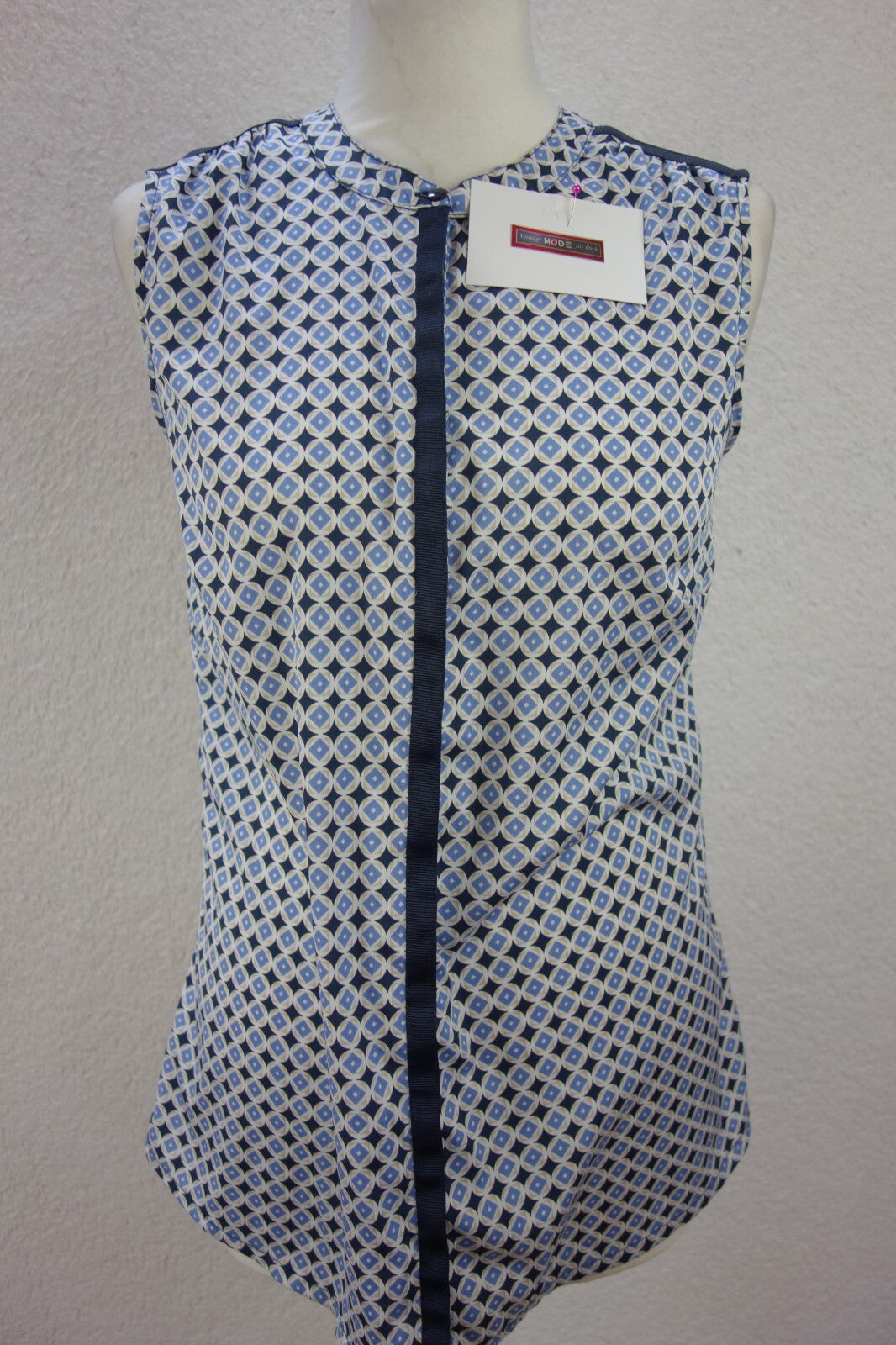 EK4077 Damen Bluse von Tchibo, blau gemustert, Gr. 36/380