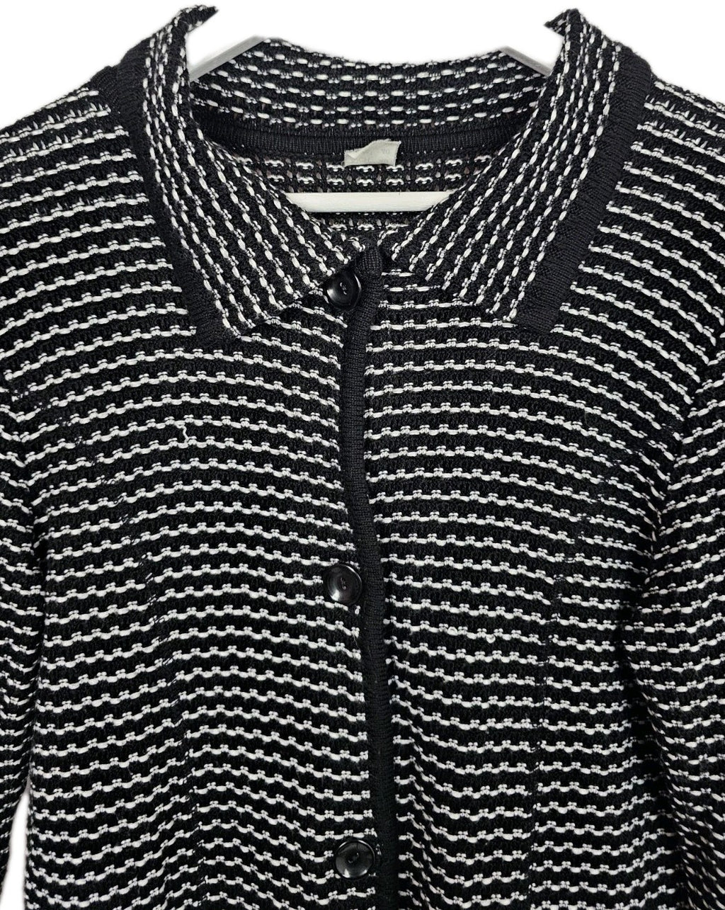 EK8430 Damen Strickjacke, schwarz-weiß, Gr.401