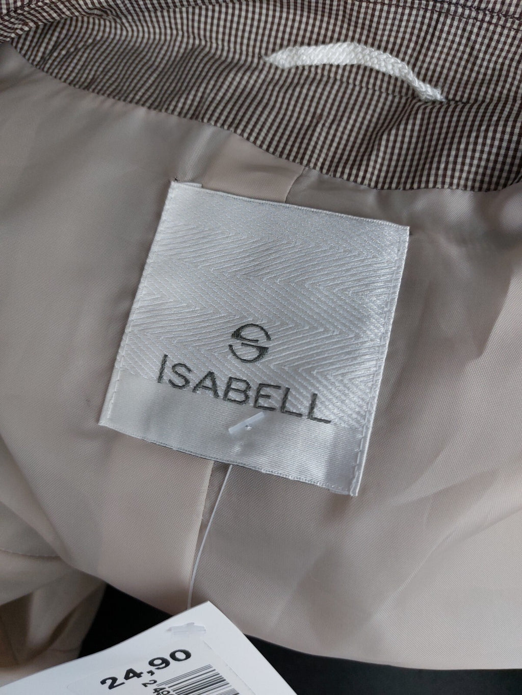 EK4892 Damen Jacke von Isabel, beige/braun kariert, Gr. 408