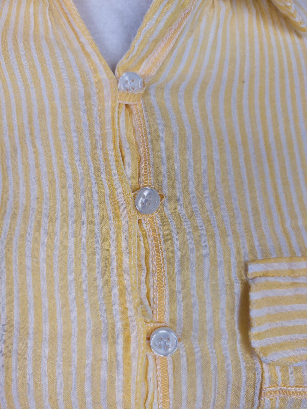 EK4048 Damen Bluse von Mango, gelb/weiß gestreift, Gr. S3