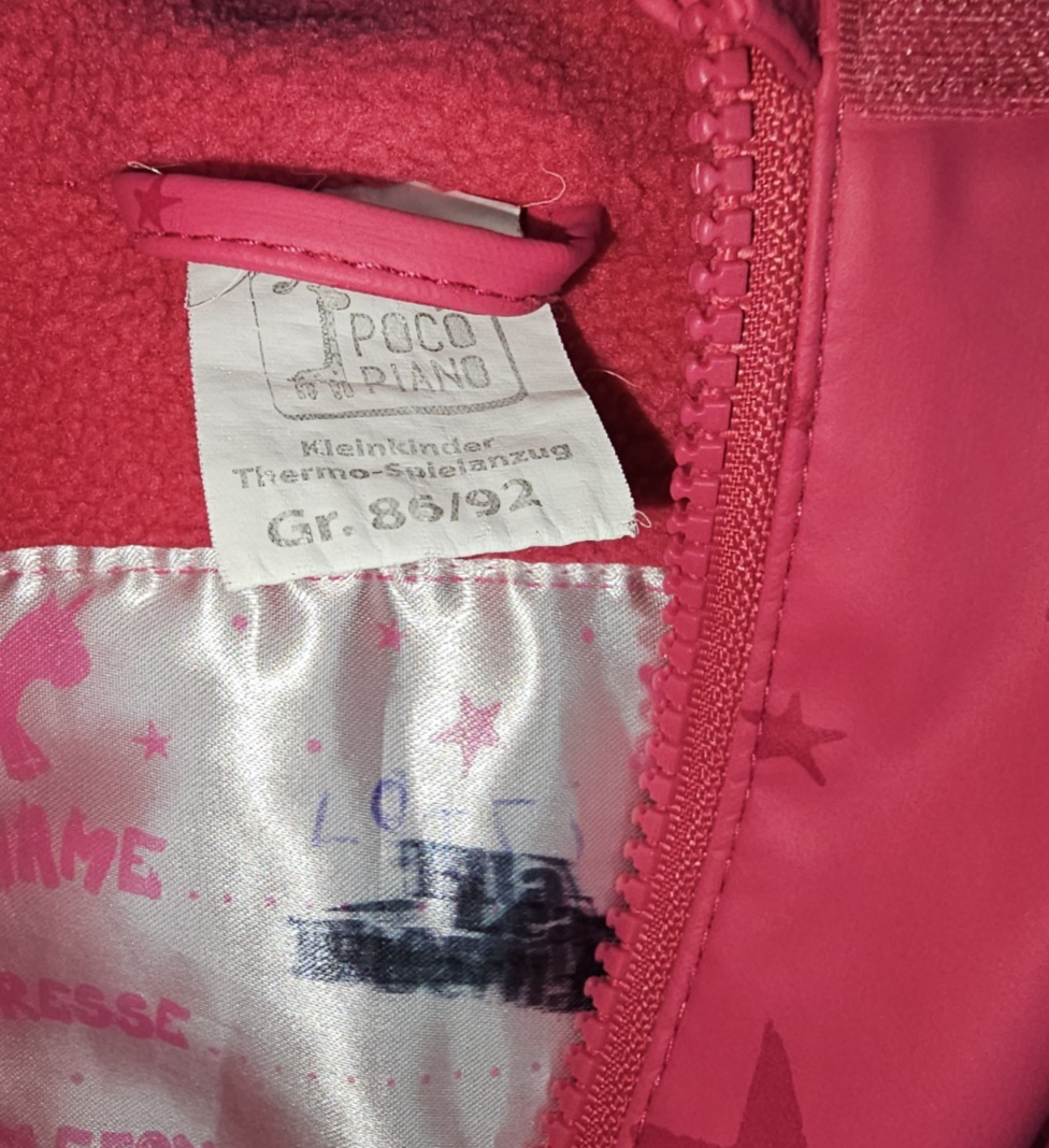 EK11325 Kinder Regenjacke von Poco Piano, Pink, Gr. 86/923