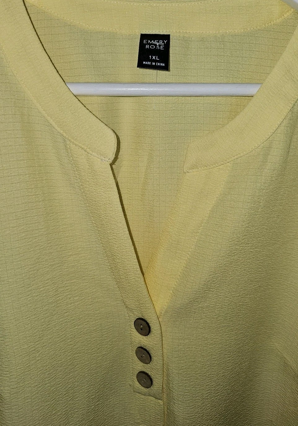 EK10971 Damen Bluse von SheIn, gelb, Gr.1XL1