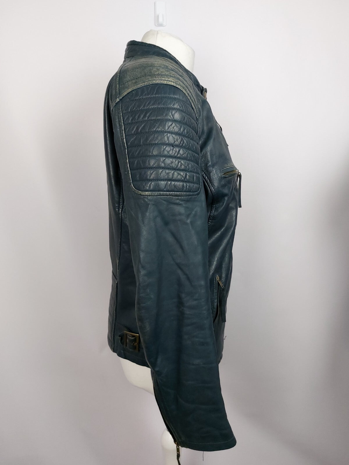 EK4794 Damen Lederjacke von Superior, blau, Gr. M12