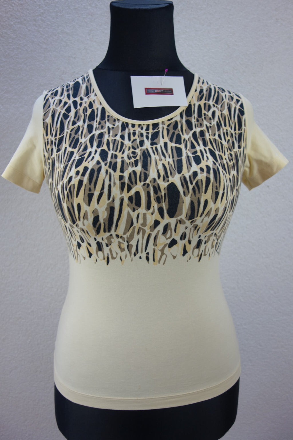 EK4071 Damen T-Shirt von Mexx, gelb, gemustert, Gr. M0