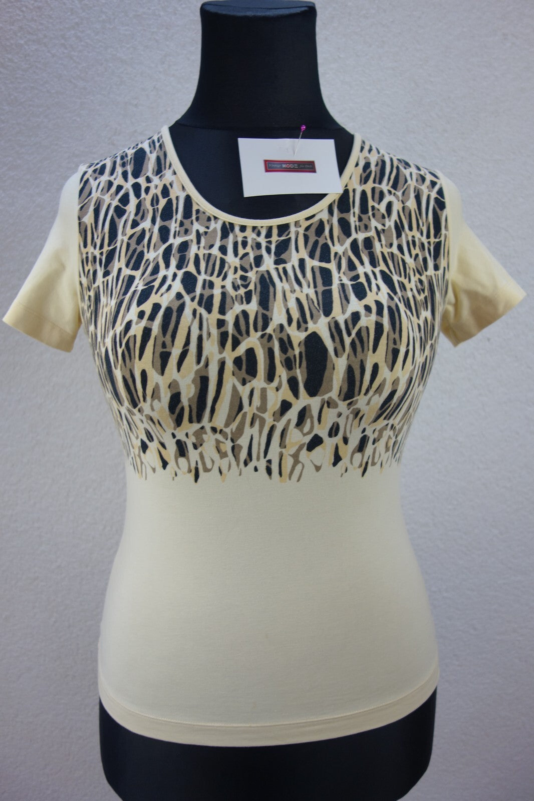 EK4071 Damen T-Shirt von Mexx, gelb, gemustert, Gr. M0