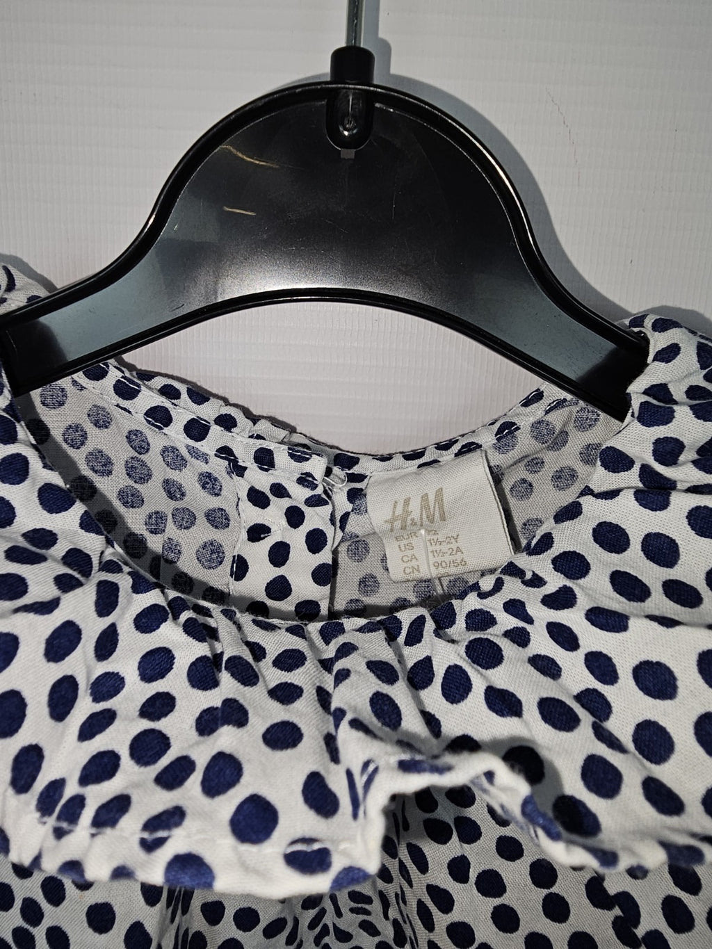 EK8578 Mädchen Bluse von H&M,  Blau/Weiß,  Gr.923