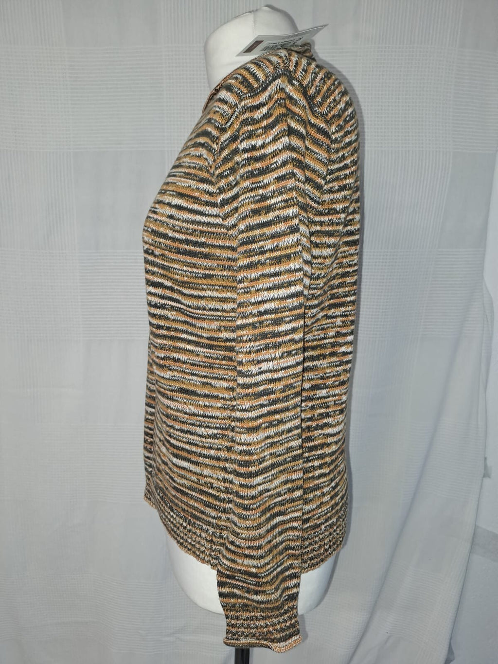 EK2382 Damen Pullover von Hessnatur, gelb-braun, Gr.S2