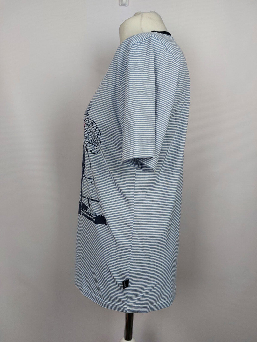 EK1312 Damen T-Shirt von Trigema, blau/weiß gestreift, Gr. S2