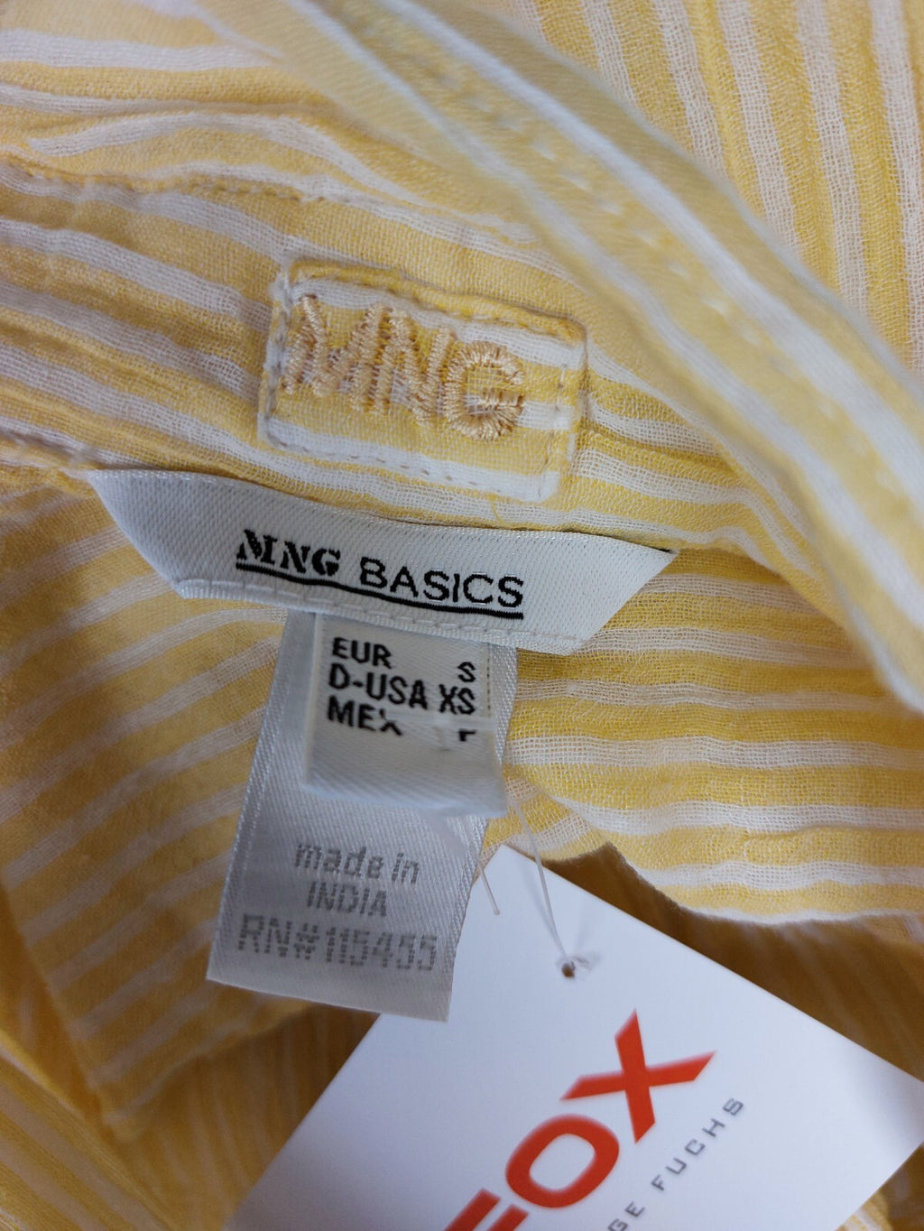 EK4048 Damen Bluse von Mango, gelb/weiß gestreift, Gr. S7