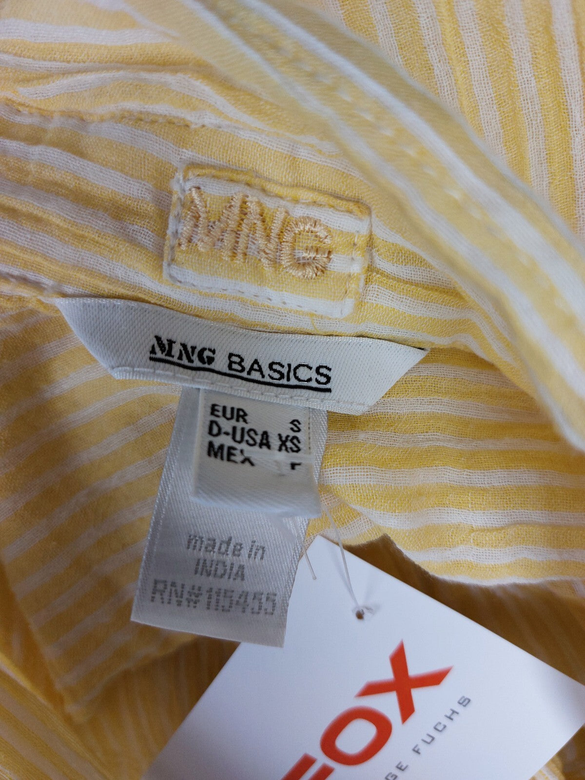 EK4048 Damen Bluse von Mango, gelb/weiß gestreift, Gr. S7