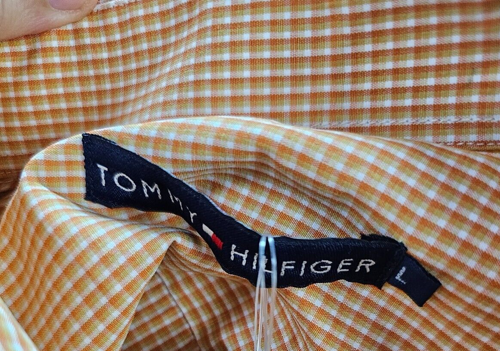 EK5850 Herren Hemd von Tommy Hilfiger, orange kariert, Gr. L7