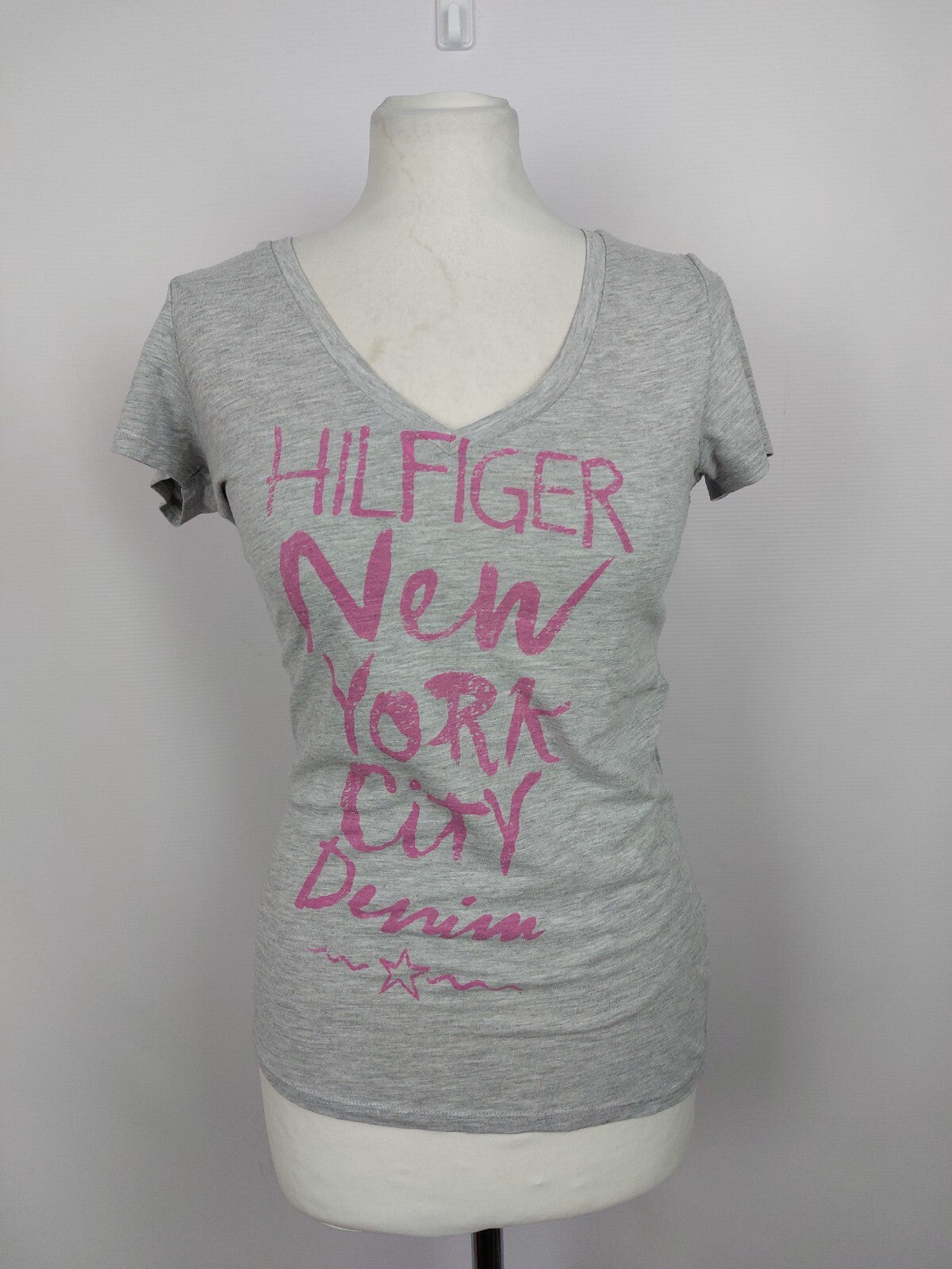 EK1269 Damen T-Shirt von Hilfiger, grau, gr. S0