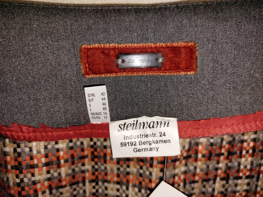 EK1787 Damen Rock von Steilmann, grau-orange, Gr.422