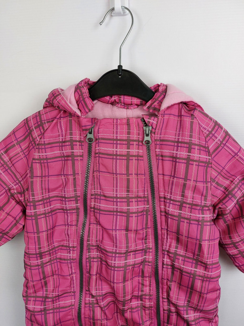 EK4493 Mädchen Schneeanzug, pink, kariert, Gr. 741