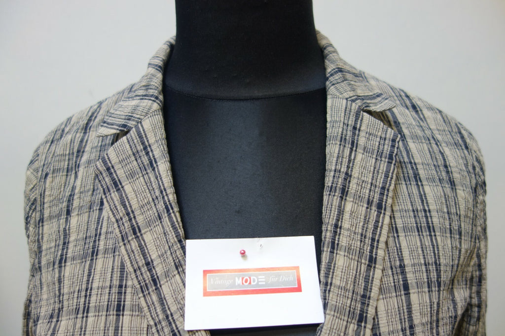 EK0948 Betty Barclay Blazer kariert, Gr 40  braun beige schwarz unterfüttert1