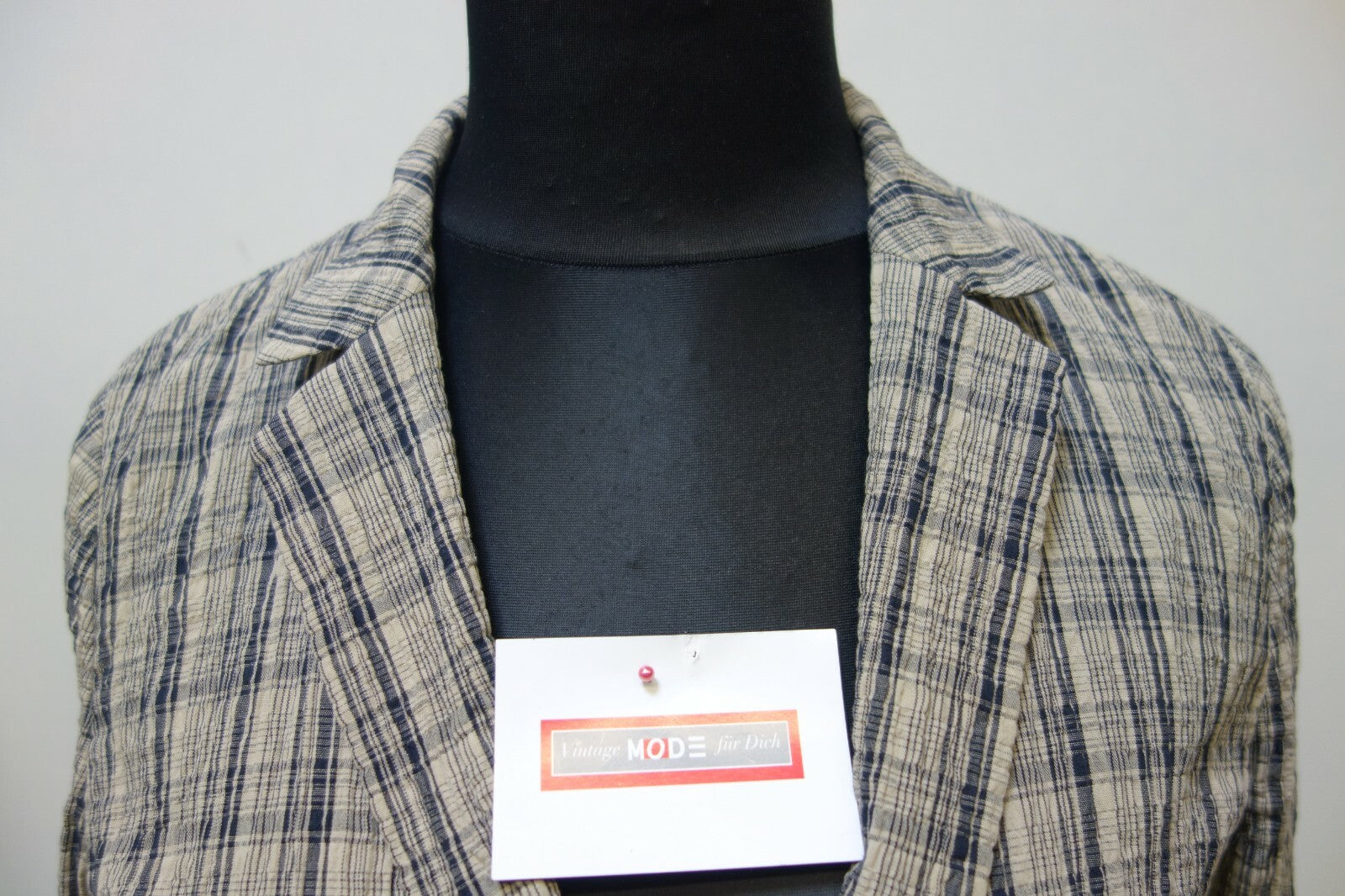 EK0948 Betty Barclay Blazer kariert, Gr 40  braun beige schwarz unterfüttert1