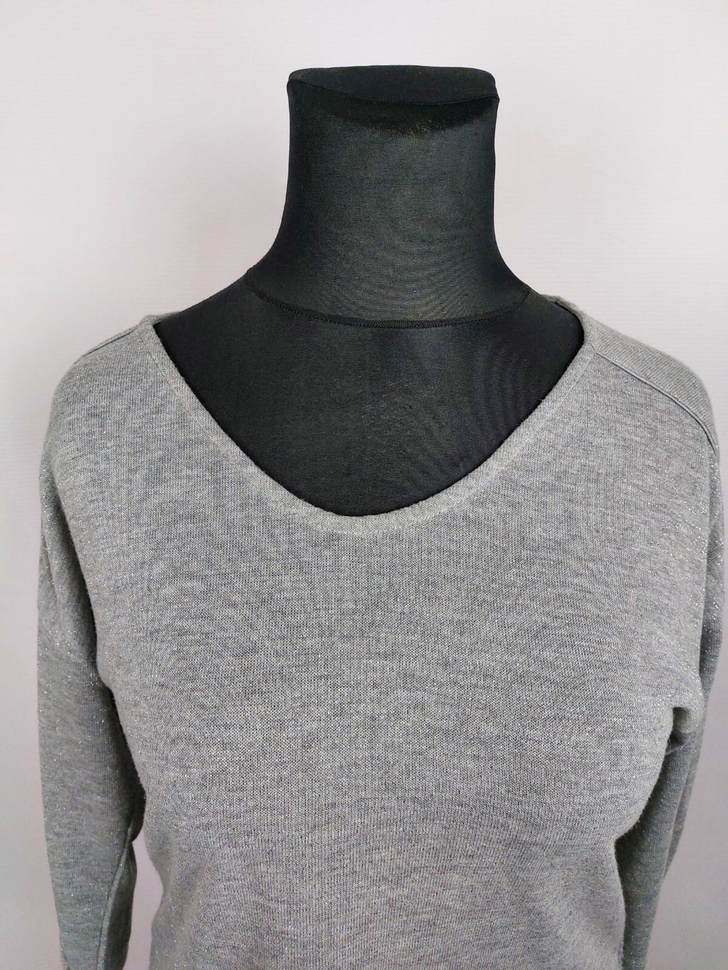EK5020 Damen Shirt von s.Oliver, grau glitzernd, Gr. 401