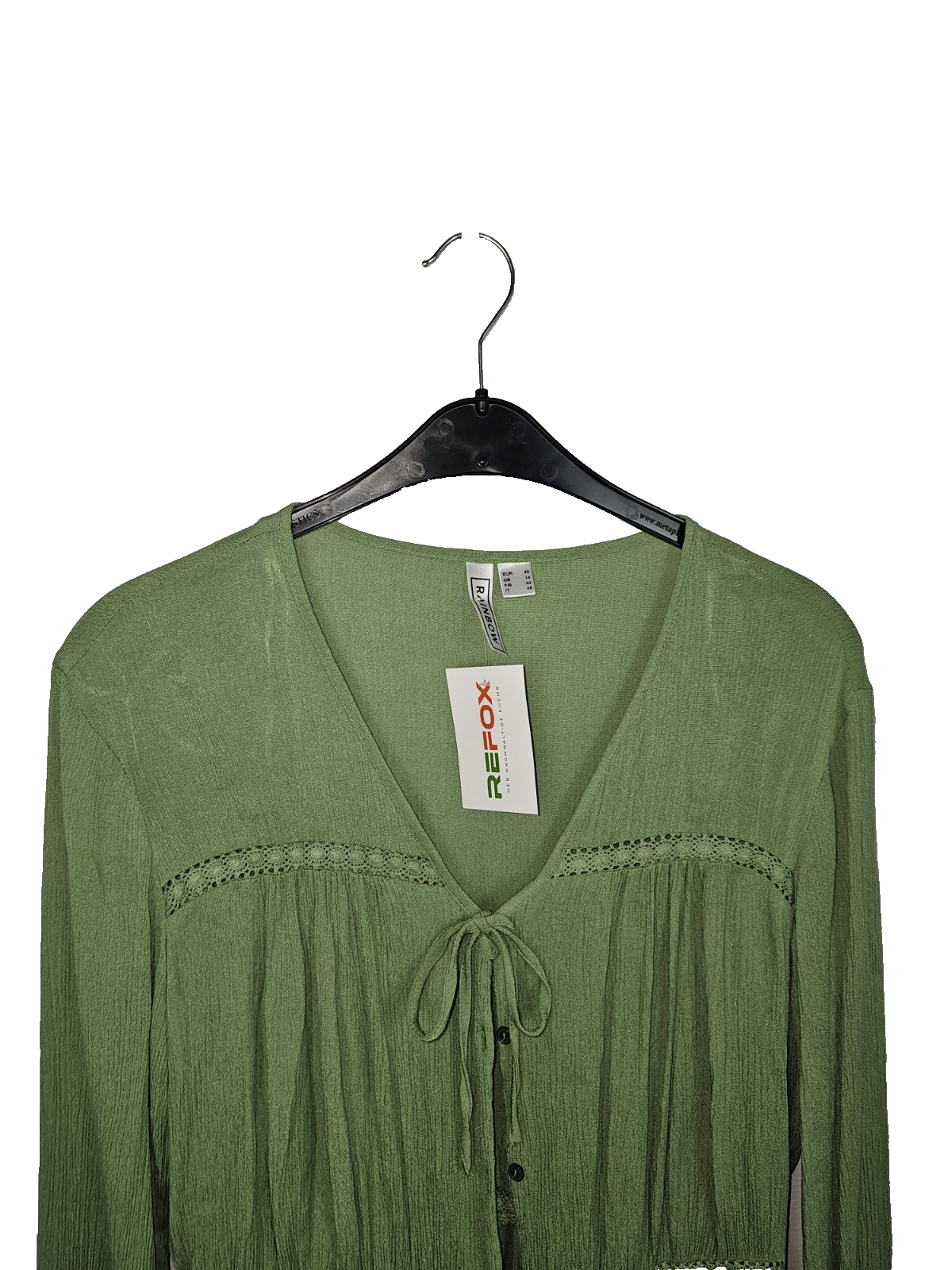 EK7491 Damen Bluse von Rainbow, Grün, Gr.401