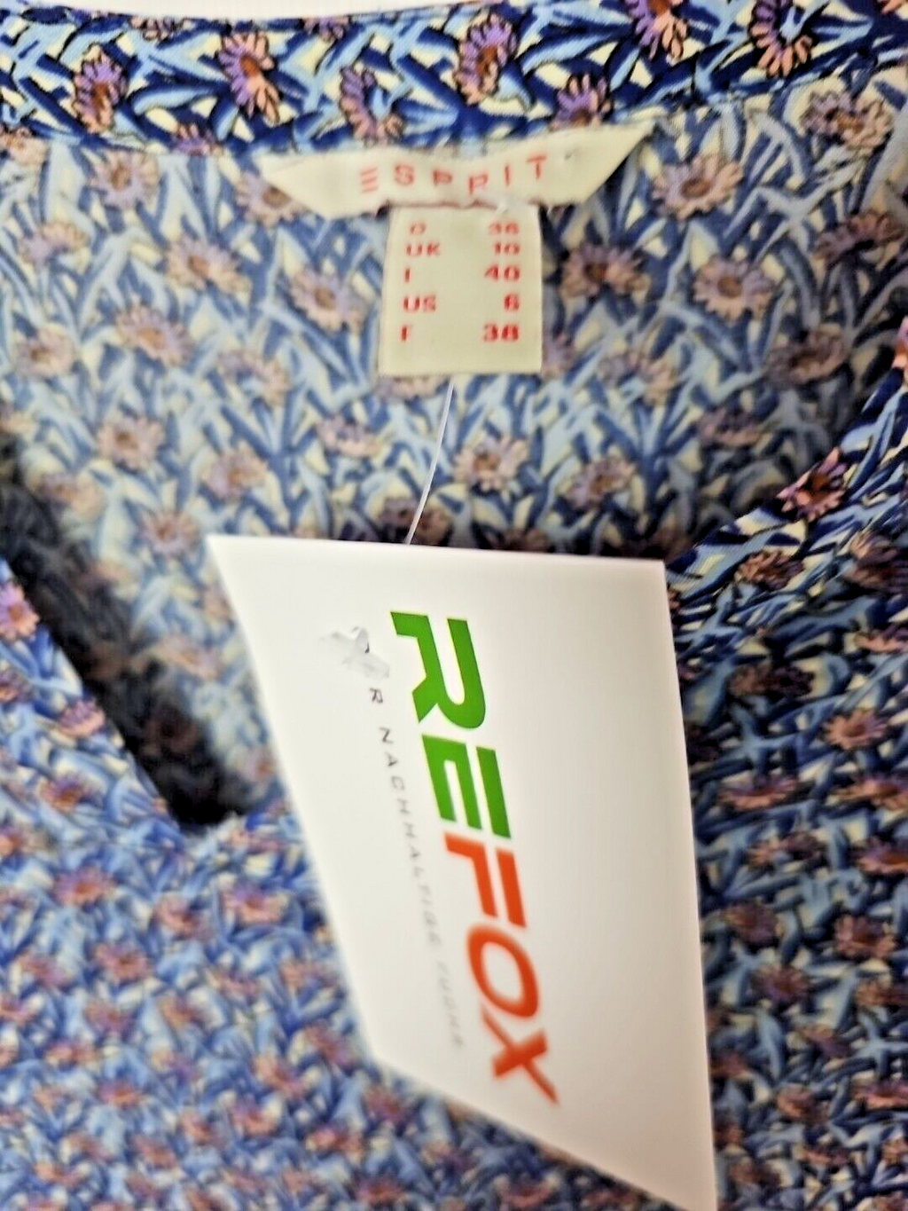 EK 1103 Esprit Bluse Blau Geblümt Gr361