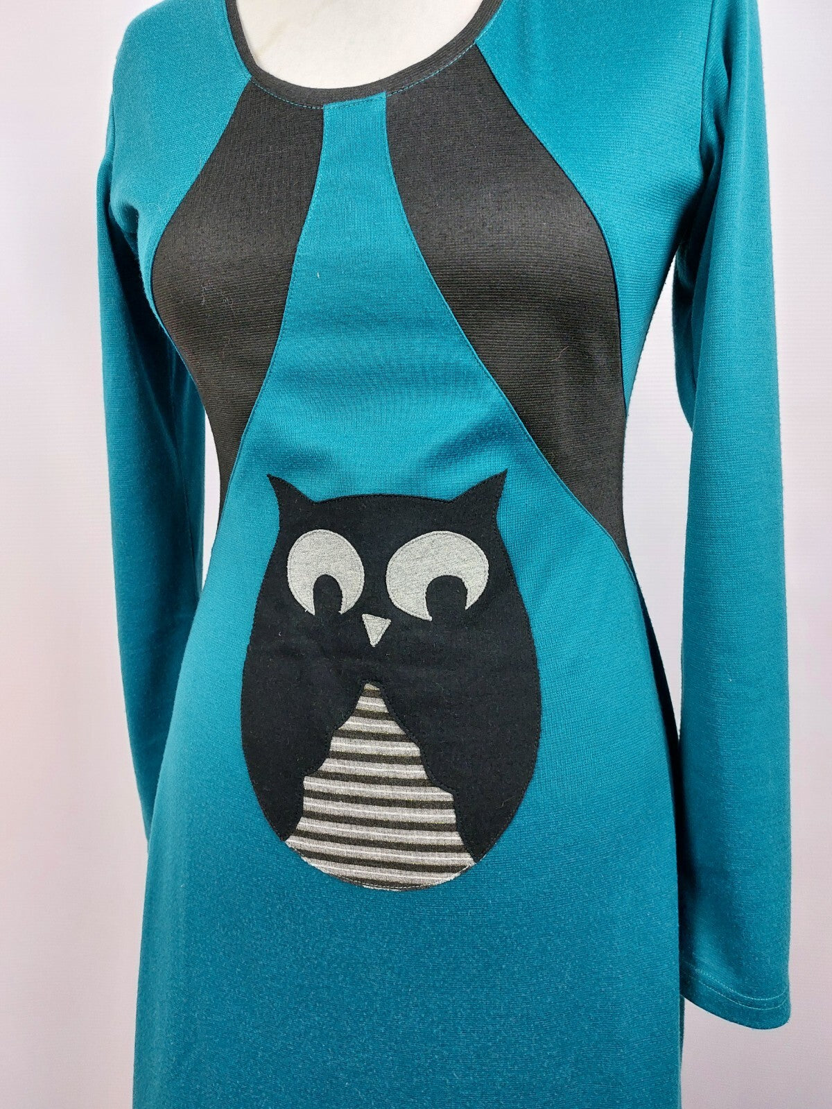 EK4718 Damen Kleid von Eclectick, petrol/schwarz, Gr. L1