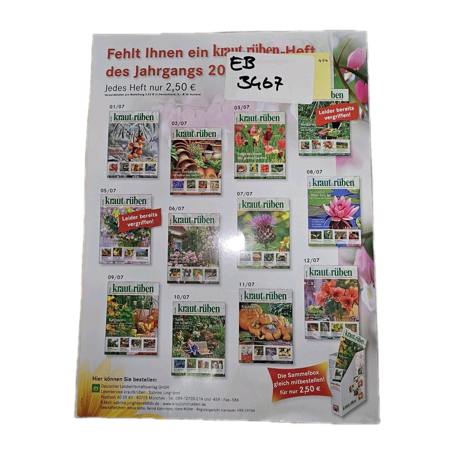 EB3467 Kraut und Rüben, 11/2008, biologisches Gärtnern und naturgemäßes Leben 1