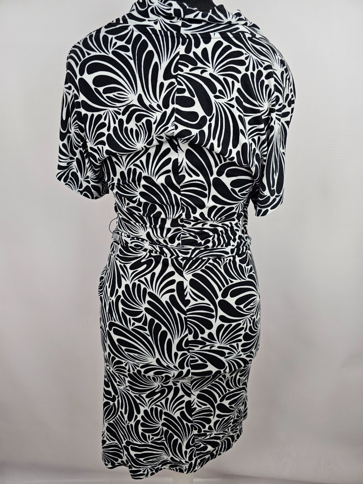 EK0385 Damen Kleid von Esprit, schwarz/weiß, Gr. L7