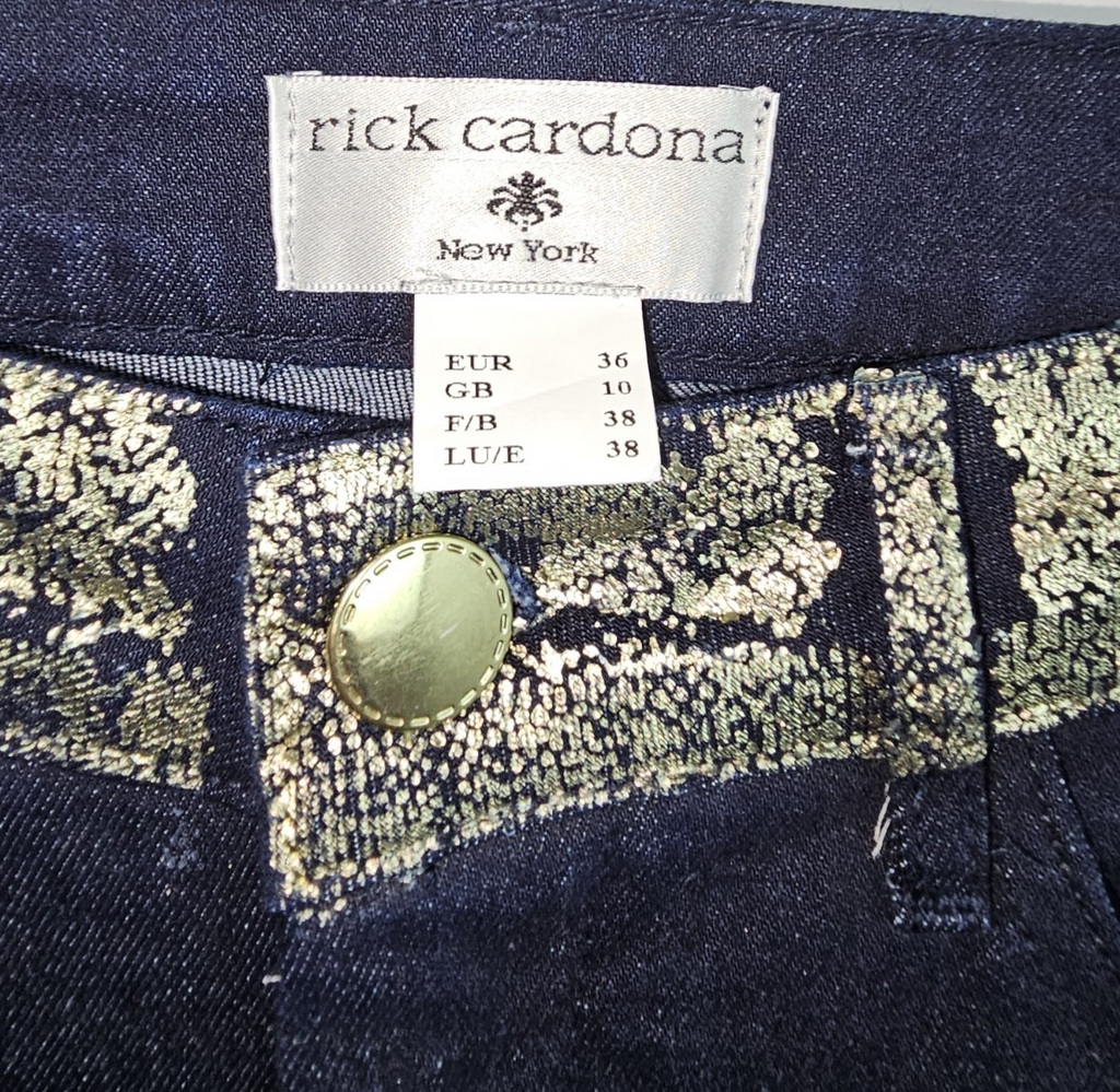 EK7802 Damen Jeans von Rick Cardona, blau-gold, Gr.362