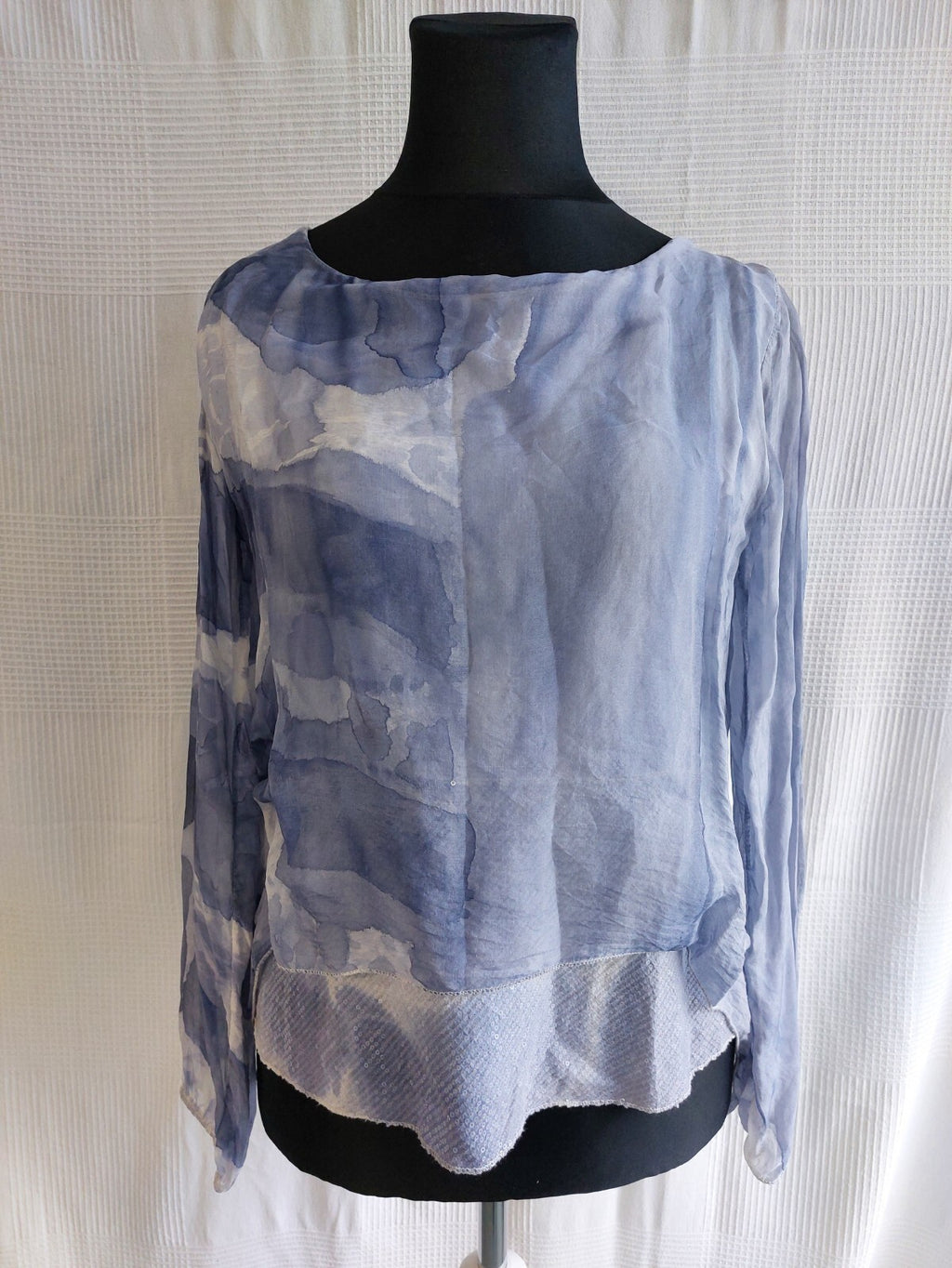 EK0318 Damen Bluse von Diff, blau, Gr.L0