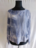 EK0318 Damen Bluse von Diff, blau, Gr.L0