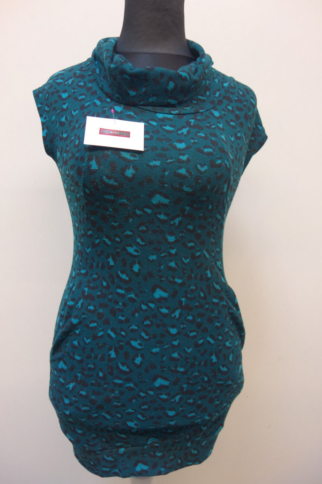 EK3766 Damen Kleid von Fishbon, grün/schwarz, Gr. S0