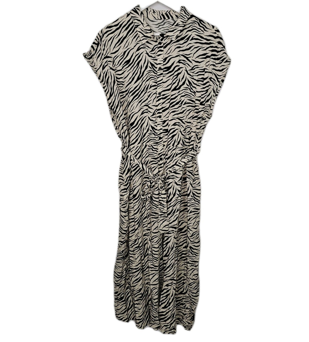 EK8078 Damen Kleid, beige-schwarz, Gr.L (Größentabelle)0