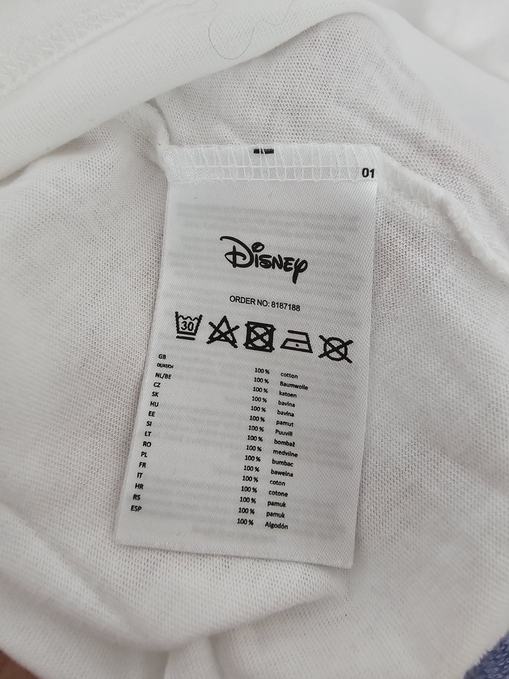 EK8889 Damen T-Shirt von Disney, Weiß, Gr. S4