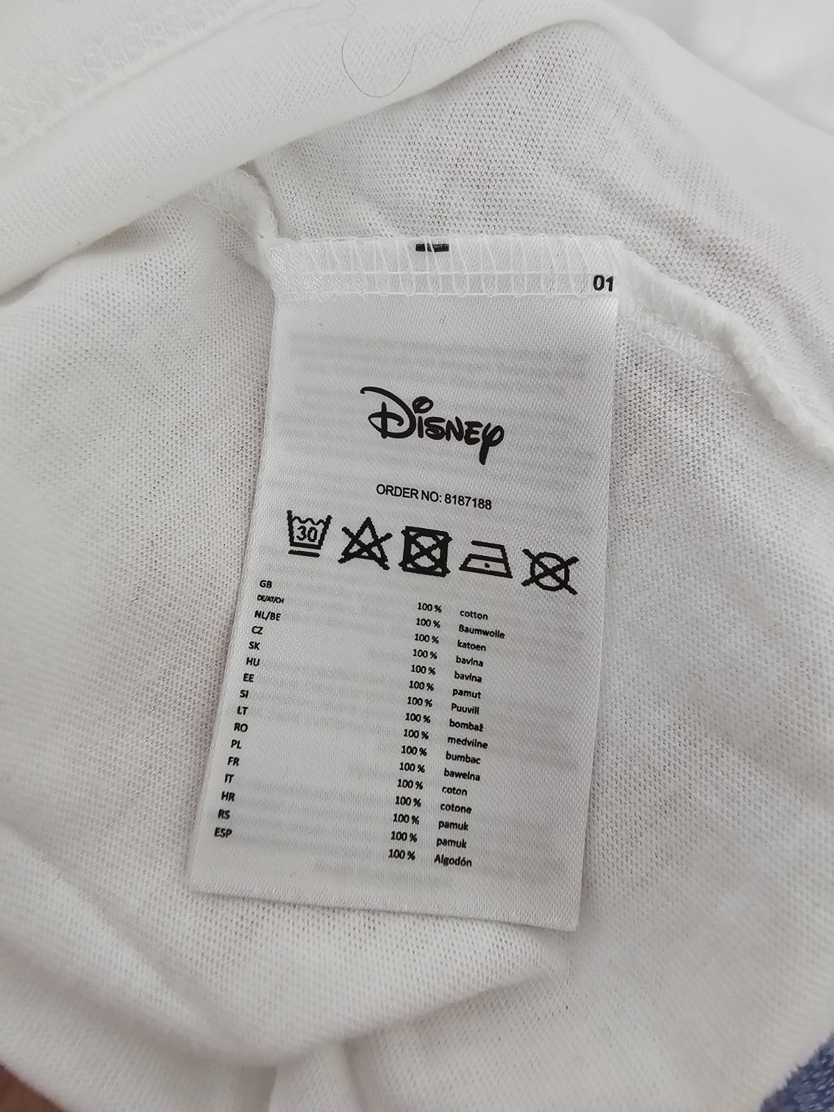 EK8889 Damen T-Shirt von Disney, Weiß, Gr. S4