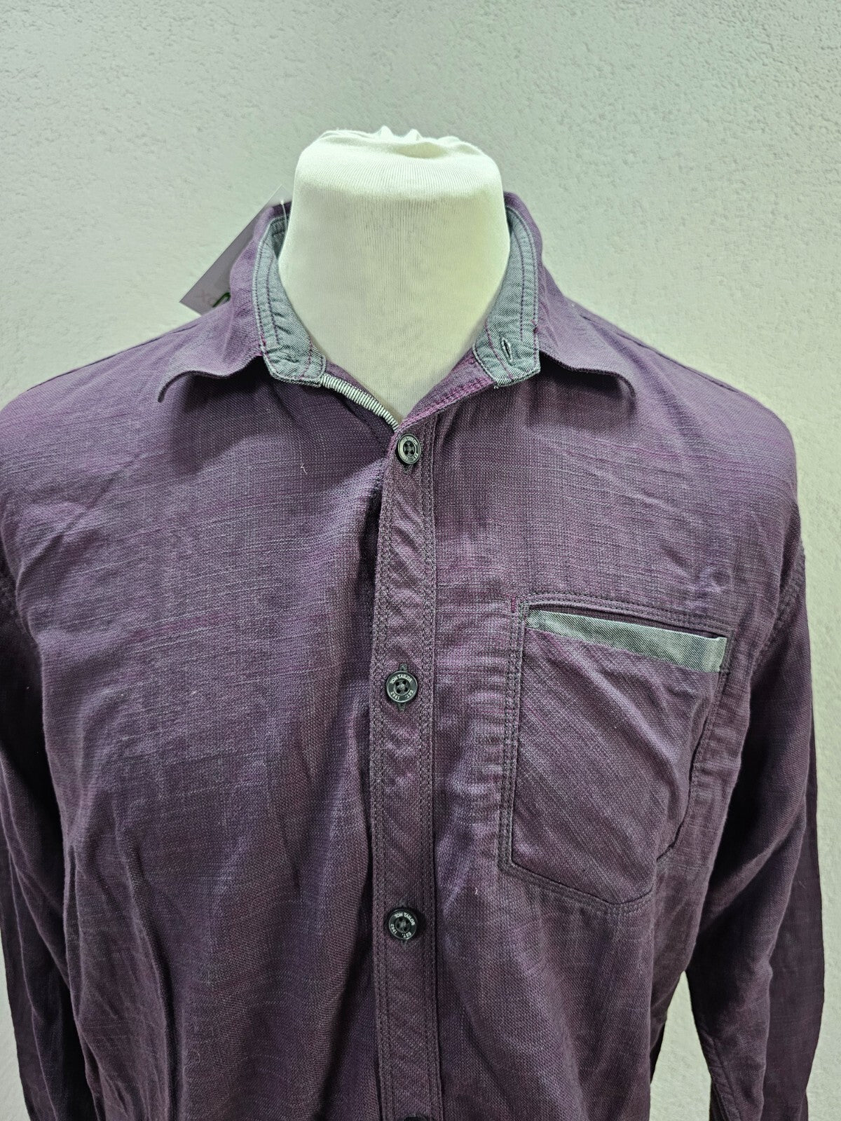 EK5761 Herren Hemd von Tom Tailor, lila, Gr. L1