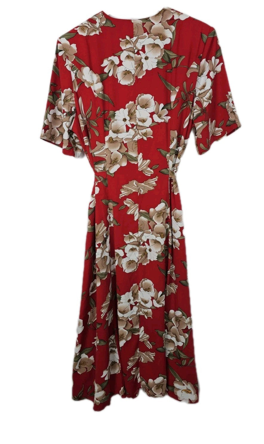EK8076 Damen Kleid von D&D, rot mit Blumenmuster, Gr.XL4