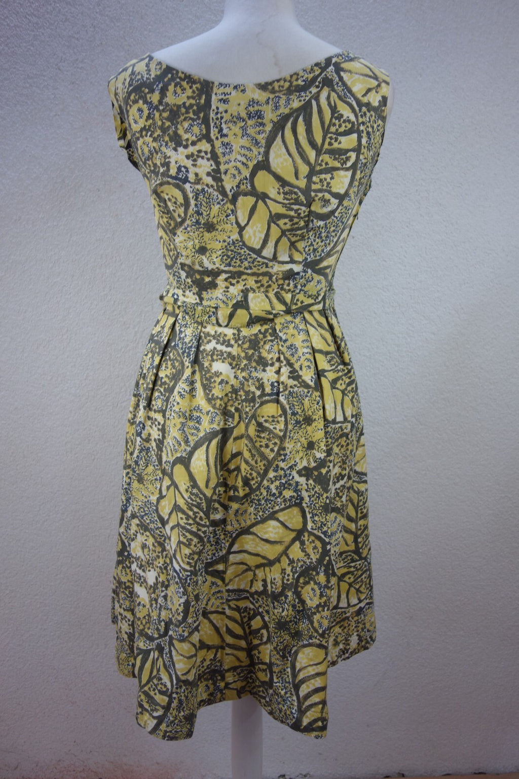 EK4720 Damen Kleid, gelb-grau-weiß gemustert, Gr. XS/S3