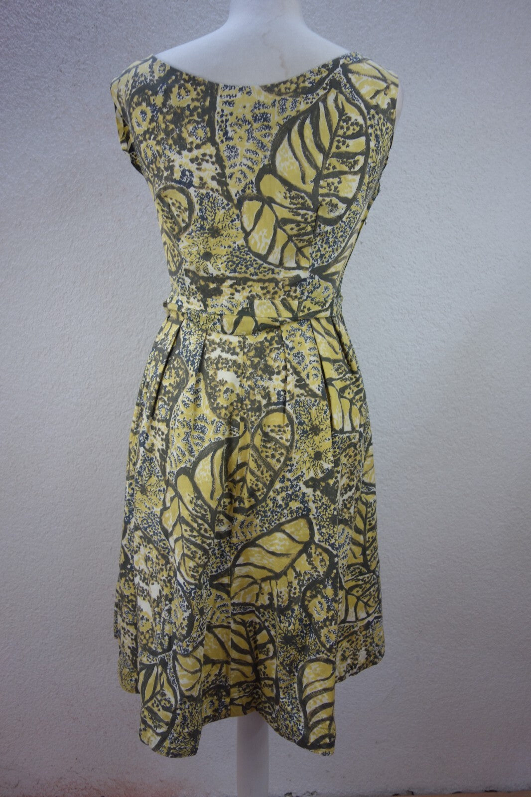 EK4720 Damen Kleid, gelb-grau-weiß gemustert, Gr. XS/S3