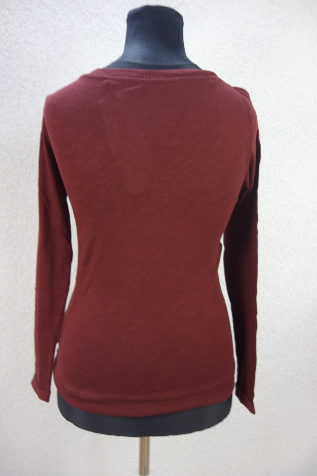 EK1805 Damen Langarm Shirt von edc, rotbraun, Gr. S3